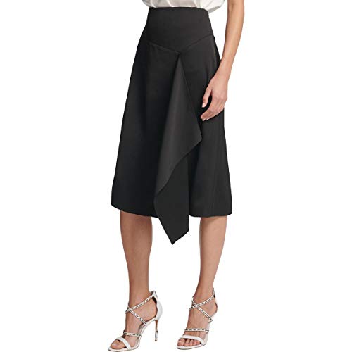 DKNY Womens Satin Ruffled Skirt