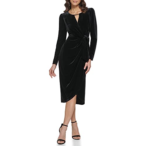 kensie black dress Womens Contemporary Dress,Black,4 at Amazon Women's Clothing store _okendo:syndication_key:CL136700002 on style with little Frsasu Women's Summer Maxi Size:06.0