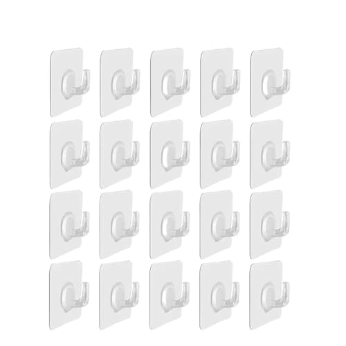 Lkq-�V�����[�t�b�N Transparent Plastic Wall Hook For Kitchen Bathroom Office Storage No Trace No Scratch Waterproof Adhesive Hooks�C �ݒu��