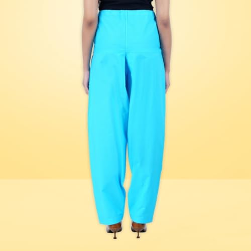 Image of Happy Bunny Salwar Pant - Modern Style Pure Cotton for Women - Ethnic Semi Patiala Trouser - Office,Home - All Day Comfort Wear with Drawstring