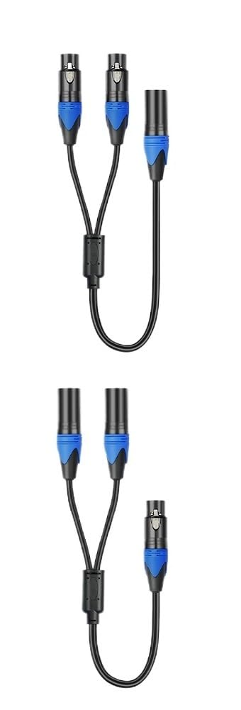 50 cm 1 XLR żeński na 2 XLR męski Y rozdzielacz kabel rozdzielacz mikrofonu przewód audio mikrofon kabel adapter (A)
