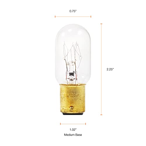 Ledvance Sylvania Incandescent Appliance Light Bulb, 15W, T7, 110 Lumens, 120 Volts, Double Contact, Bayonet Base, Clear Finish (18200), Warm White, 1 Count (Pack Of 1) #TOP5