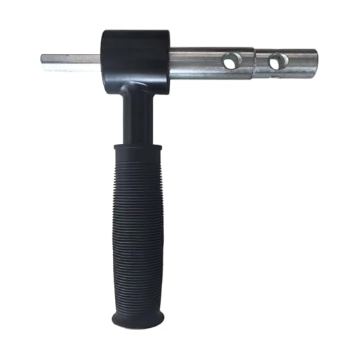 Adaptador para taladro de hielo evita roturas en metal negro 18x17