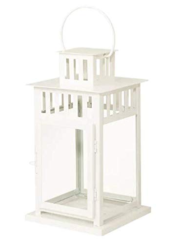 IKEA BOUTIQUE STORE BORRBY Lantern for Block Candle (White, 28 cm/11-inch) ,Others