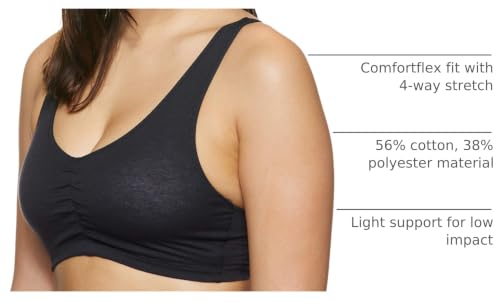 Image of Hanes Womens X-Temp Wireless Bra Pack, Stretch Pullover Bra, Low-Impact Racerback Bra, 2-Pack