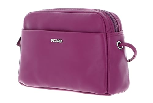 Bolso bandolera Picard Cuero en color fucsia púrpura, bolso de hombro elegante 2