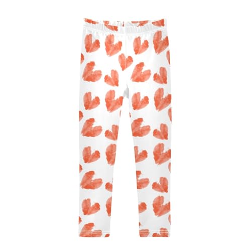 Love Valentine Girls Leggings,Workout Leggings for Girls Toddler Athletic Leggings Size for 3-10T