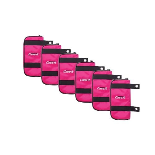 Image of Case it Pencil Case | 6-Pack | PLP-150-CLR Pink