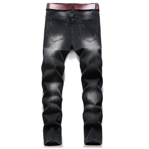 Men's Slim Fit Stretch Jeans Distressed Skinny Workwear Pants Ripped Straight Comfort Cargo Flex Waist Jeans2