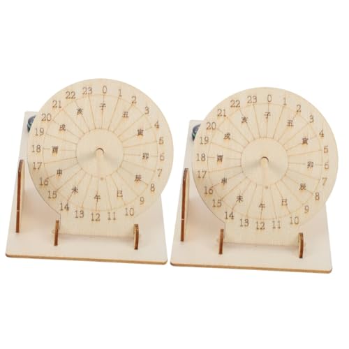 HEALLILY 2sets Sundial Clock Scientific Model Educational Toy for Boys and Girls Learn Measurement and Shadow Positioning