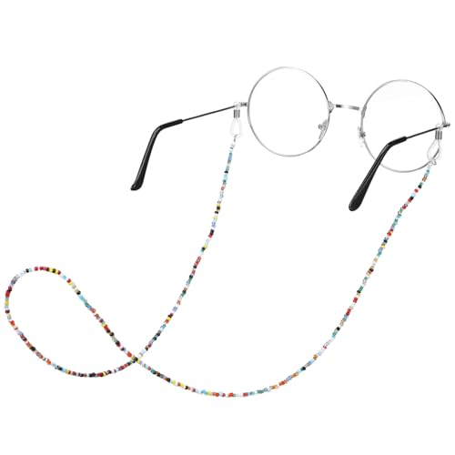 Chaîne de support à lunettes lot de 2 : collier de perles et cordon coquillages pour verres
