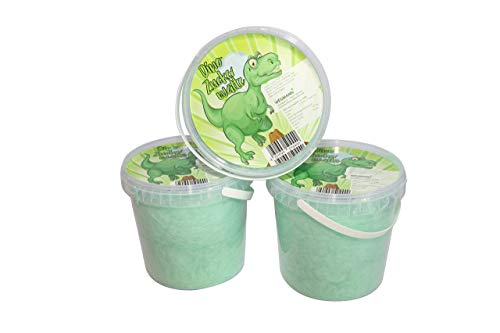 XXL Zuckerwatte | grüne Dinozuckerwatte im Eimer | Mit leckerem Apfel Geschmack | Premium Qualität – Bild 4