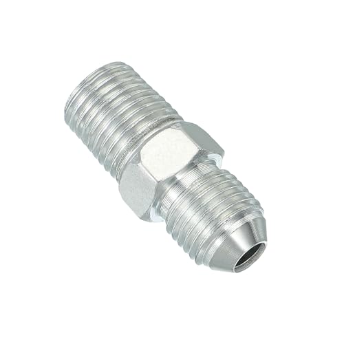 Image of PATIKIL Pipe Adapter Connector 1 /2 inch Male 74 Flare JIC x 1 /4 inch Male R Pipe Fitting Oil Feed Restrictor Fitting Hydraulic Connector for Oil Steam Water Pipelines System
