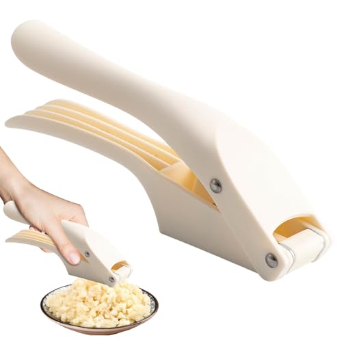 Knoblauchprede & Schneider – Práctica trituradora de ajo de acero inoxidable, multifuncional para cortar | Chopper vegetal, cocina prensa para cebollas, nueces, carnes