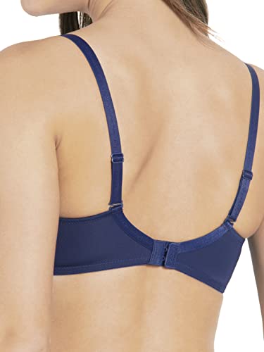 Image of Jockey UL60 Women's Under-Wired Padded Micro Touch Nylon Elastane Stretch Medium Coverage T-Shirt Bra with Detachable Straps