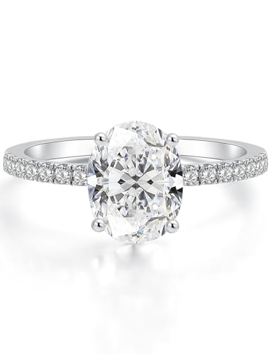 Oivley 2CT Oval Engagement Rings for Women...