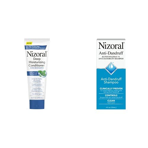 Nizoral Deep Moisturizing Conditioner 9.4 Oz and Nizoral Anti-Dandruff Shampoo 4 Fl Oz Bundle