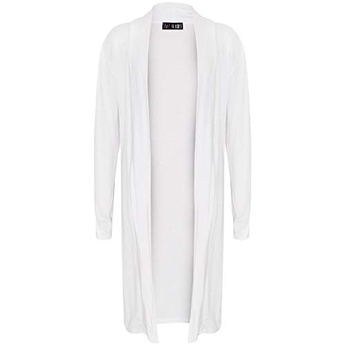 Kids Girls Long Sleeves Maxi Boyfriend Floaty Cardigan Ladies Open Front 5-13 Yr