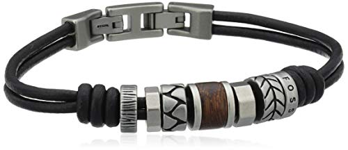 Fossil Herren Kette Leder Herren Armband Rondeln – Ansicht 3