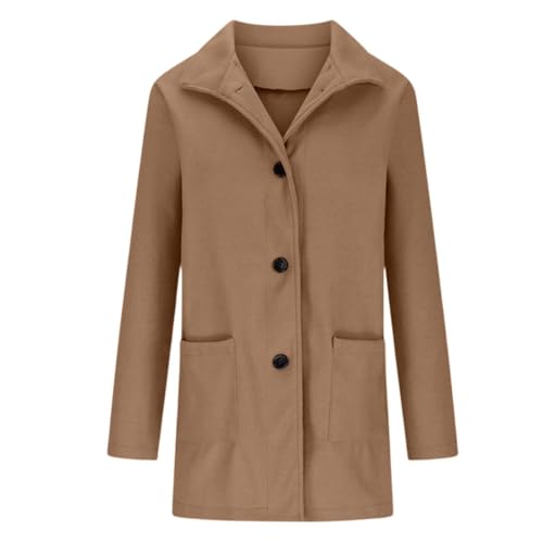 JiXiang Plus Size Winter Coats For Women Stand Collar Single Breast Thicken Trench Jacket Button Down Pea Coat Long Outerwear4