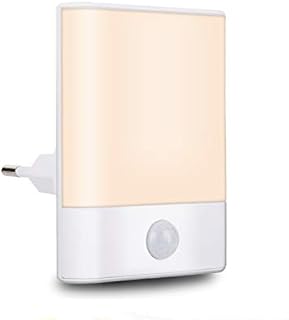 Lampka nocna z czujnikiem ruchu, 3 tryby pracy (Auto/ON/OFF), energooszczędna ciepła biel do pokoju dziecięcego, korytarza, sypialni, łazienki, schodów, salonu