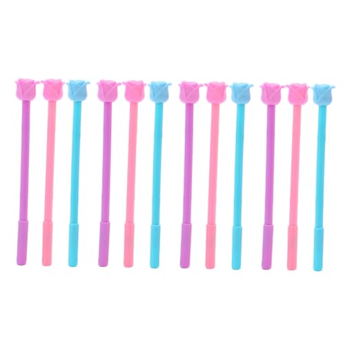 Abaodam 12 bolígrafos gel 0.5 mm forma rosa