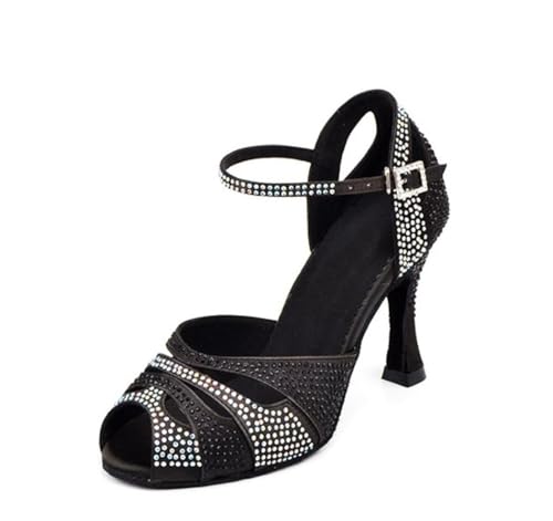 Chaussures danse de salon femme noir talon 9cm escarpins 36