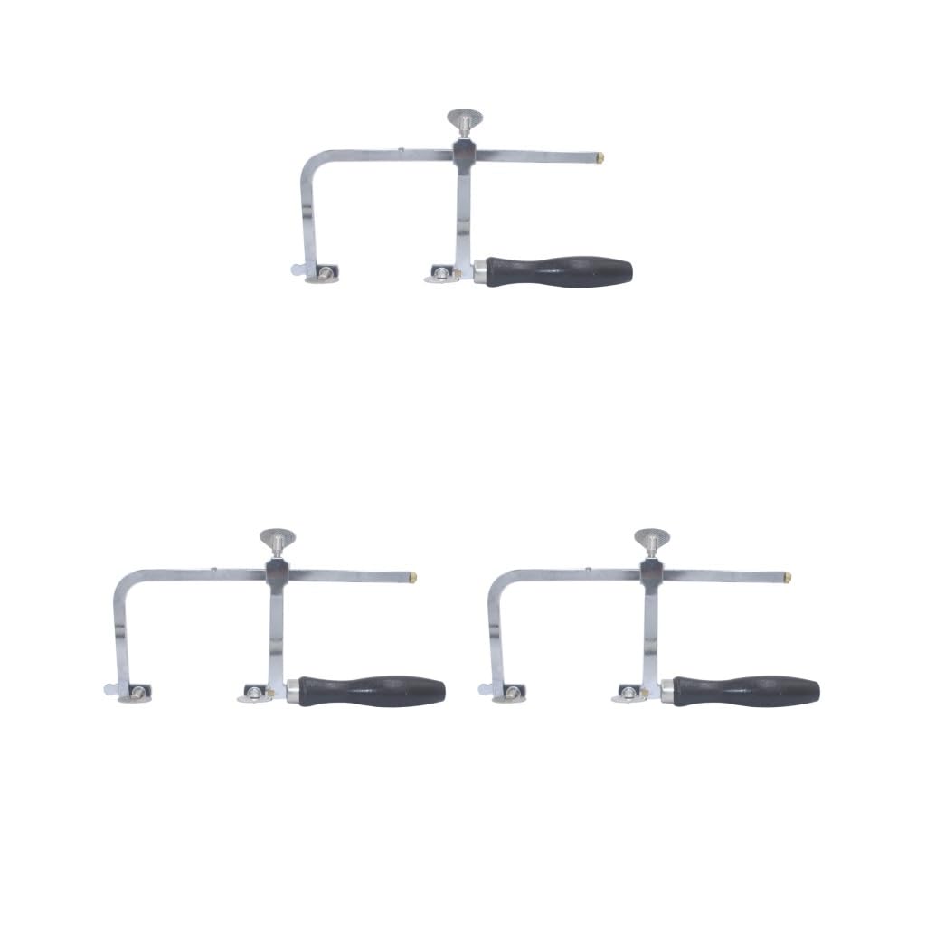 Set di 3 set di gioielli con telaio per sega in metallo curvo regolabile a trazione regolabile sega gioielli fai da te set di strumenti per la creazione di gioielli