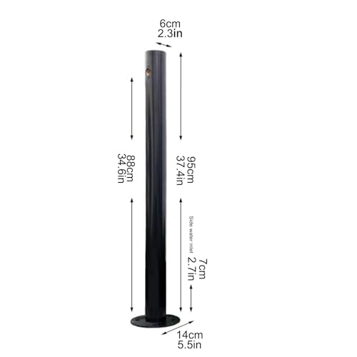Columna de agua de jardín con pistola pulverizadora, dispensador vertical de acero inoxidable para riego y lavado