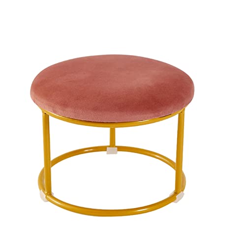 Pouf Repose-Pieds Rond en Flanelle ZH1YFD - Pâte de Haricots Rouges 32x22cm