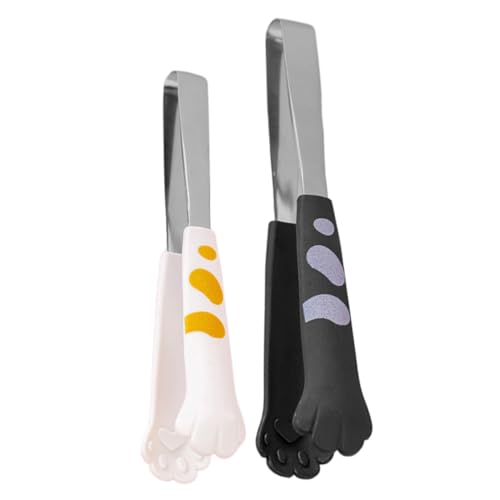 ABOOFAN 2pcs Portable Bbq Tongs Multi Function Grill Clips for Cooking Serving Barbecue Heat Resistant Lightweight Ergonomic Design for Home Outdoor Use