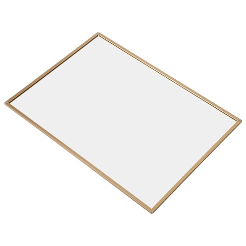 GALPADA Espejo para Calzado Espejo De Salón Espejo De Suelo Espejo Rectangular De Pie Mini Espejo De Maquillaje Espejo para Zapatos Espejo De Aleación De Aluminio Dorado