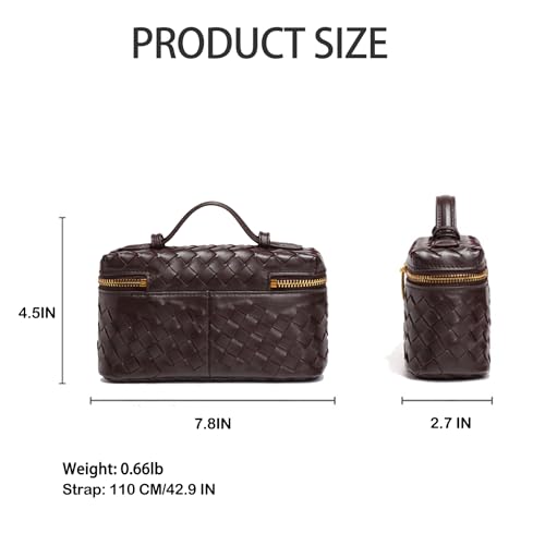 Mini Woven Crossbody Purse Square Box Bags Top-Handle Tote Handbag Shoulder Bag Cute Satchels Trendy (Silver gray-A)3