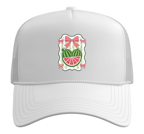 Gorra Trucker Blanca Unisex Coquette Bow Watermelon miniatura 2