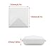 Antrader Vinyl Fence Post Caps,Pyramid White PVC Vinyl Post Top Caps,4