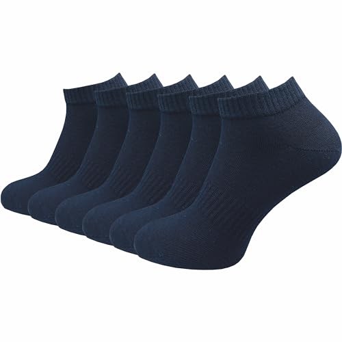 GAWILO Sportsocken ohne Naht (6 Paar) | Kurze Socken für Damen und Herren | Dank Rippschaft kein Verrutschen und kein Faltenwurf (39-42, blau)