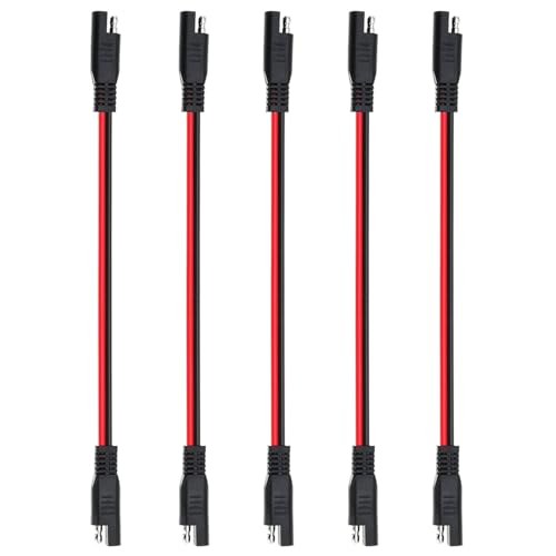 ★ Facile da identificare: rosso per positivo e nero per negativo, il cavo di prolunga per autoveicoli di tipo SAE è adatto per il collegamento della batteria e il trasferimento per il solare.