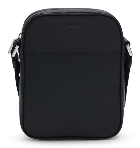 Sac à épaule bandoulière BOSS Highway L en cuir noir de qualité
