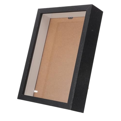 JECOMPRIS Cuadros de fotos Piggy Bank seguro caja seguridad colgador cuadros caja de almacenamiento de dinero artículos con compartimentos ocultos Secret Safe cajas de dinero de madera Negro