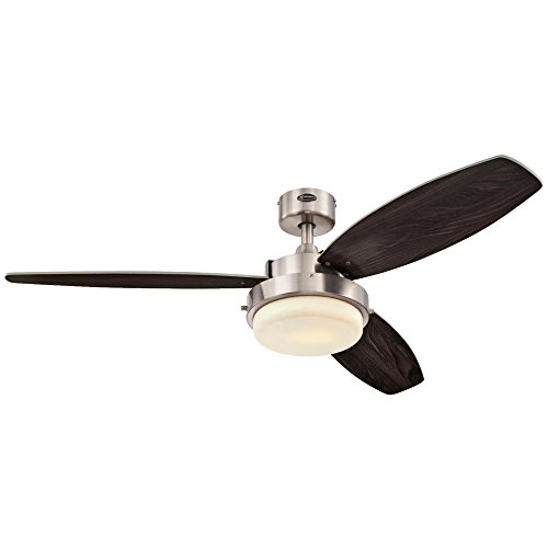 Image of Westinghouse 7209000 Alloy LED Ceiling Fan with Light, 52-Inch, Brushed Nickel