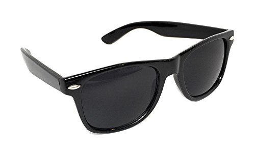 Sunglasses Classic 80’s Vintage Style Design (Black Frame, Super Dark)……3