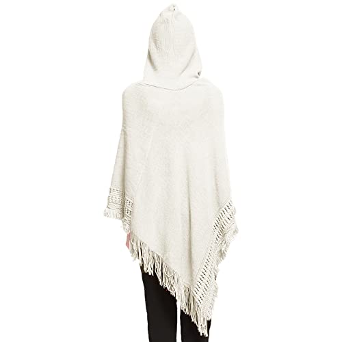 Women's Faux Cashmere Shawl Wrap Cape Poncho Sweater Cardigan for Spring Fall4