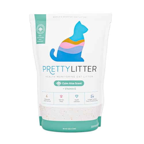 PrettyLitter-Health-Monitoring-Cat-Litter-Calm-Aloe-Non-Clumping-Lightweight-Low-Tracking-Color-Changing-Silica-Gel-Crystals-Advanced-Odor-Control--6-Lbs-Pack-of-1-Up-to-1-Month-Supply PrettyLitter Health Monitoring Cat Litter (Calm Aloe, Non Clumping) | Lightweight & Low Tracking, Color Changing Silica Gel Crystals, Advanced Odor Control — 6 Lbs, Pack of 1 (Up to 1 Month Supply) - Image 1