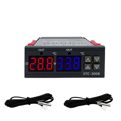 STC-3008 fAfW^xRg[[ 2[o 12V 24V 220V xߊ T[X^bgq[^[ N[[ fAv[u 1(DC 12V)