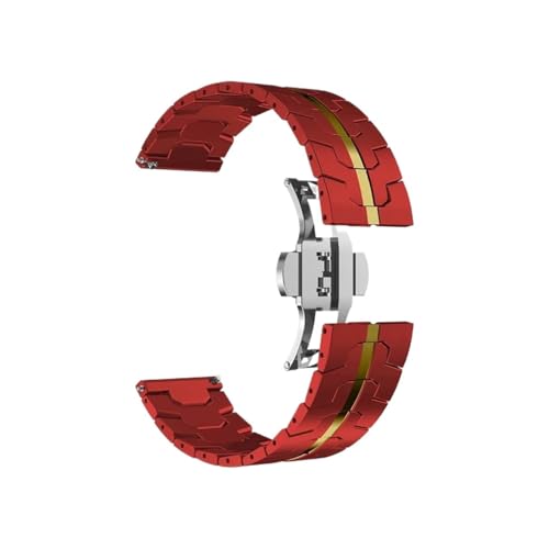 [LOKLNEYK] 22mm���^���u���X���b�g�A�ɓK������Huawei Watch 5/GT6/ GT2 Pro /GT4 /GT6pro 46mm�E�H�b�`�o���h�A�N�Z�T���[�ɓK��(Red Gold,For Huawei GT5 6 46mm)