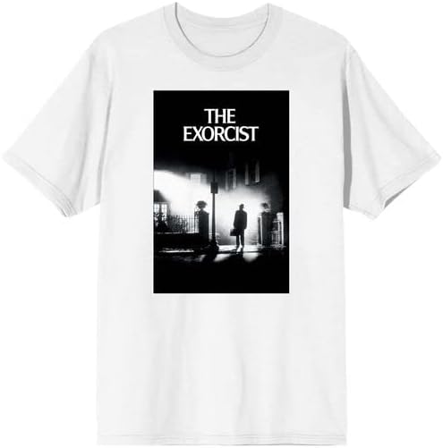 Bioworld The Exorcist Black and White Movie Poster Women's White Graphic Tee