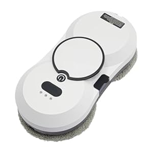 Elektrisch Window Cleaner Fensterputzroboter Fensterputzer mit Fernbedienung Robot Window Cleaning, Fensterputzroboter Kabellos für Alle Glatten Oberflächen (Weiß, 29.5 * 14.5 * 6.8cm)
