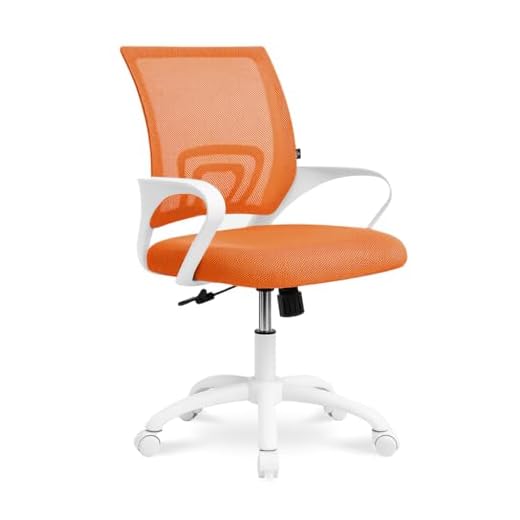 SAMIRA Sedia da ufficio ergonomica girevole – Happy (Arancione)