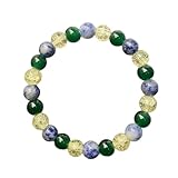 宝石ブレスレット 健康のためのエネルギーを高めるクリスタル スタイリッシュで意味のあるオプション! 防水ブレスレット (Purple, 12x9cm)#0721