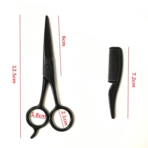 Juego de 3 tijeras para recortar barba de acero inoxidable 3